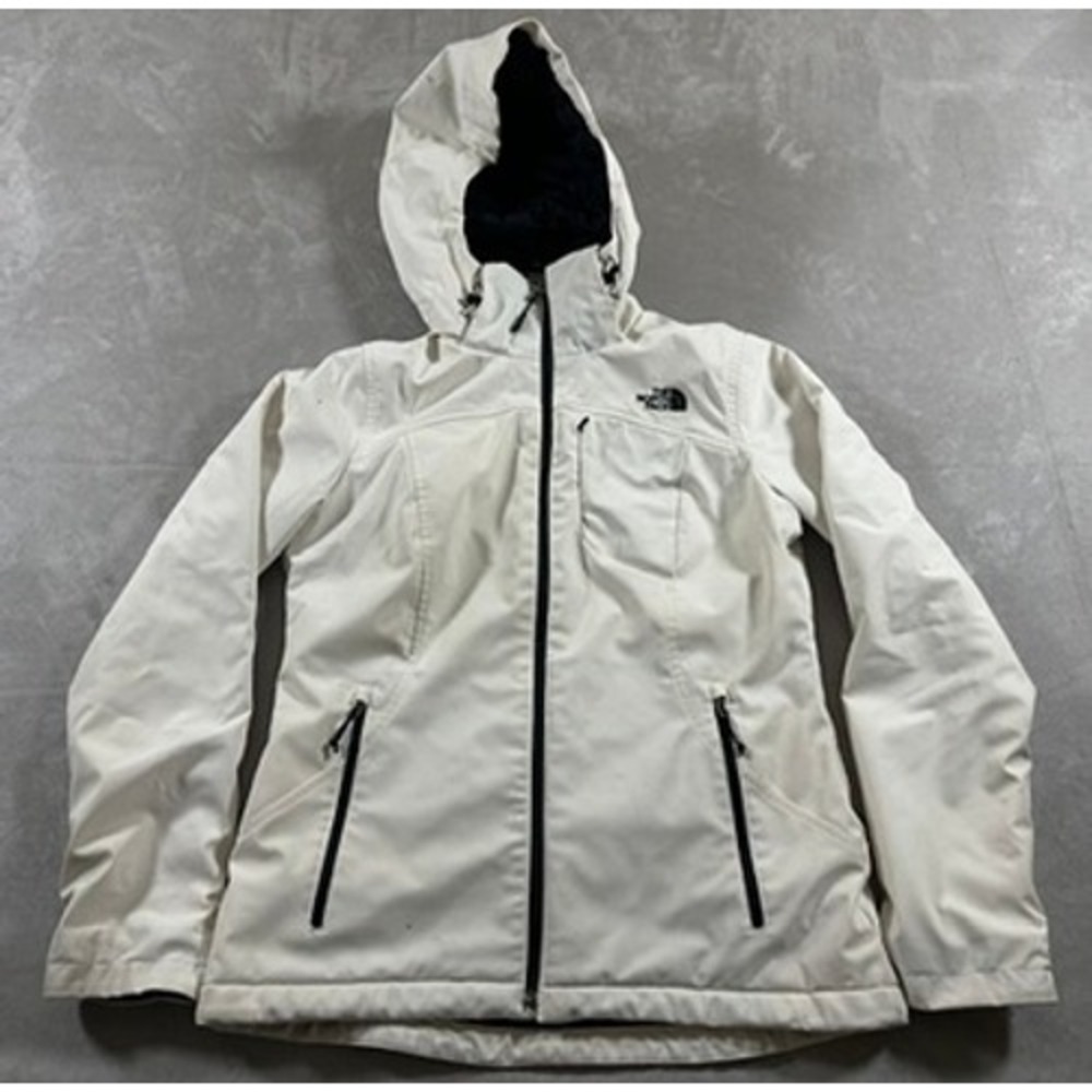 The North Face Softshell Jacket Womens Hooded Outdoor Gorpcore Medium Cream